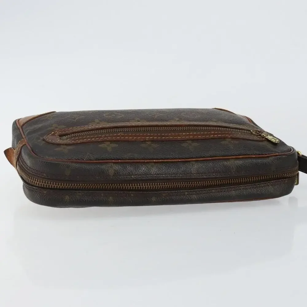 Louis Vuitton Monogram Marly Dragonne GM Clutch Bag Brown